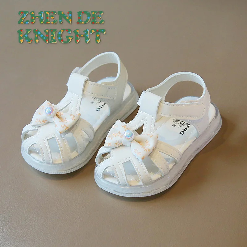 

Summer New Children's Princess Shoes Closed Toe Beach Shoes Female Baby Sandals Children Baby Soft Sole Toddler Girls Shoes