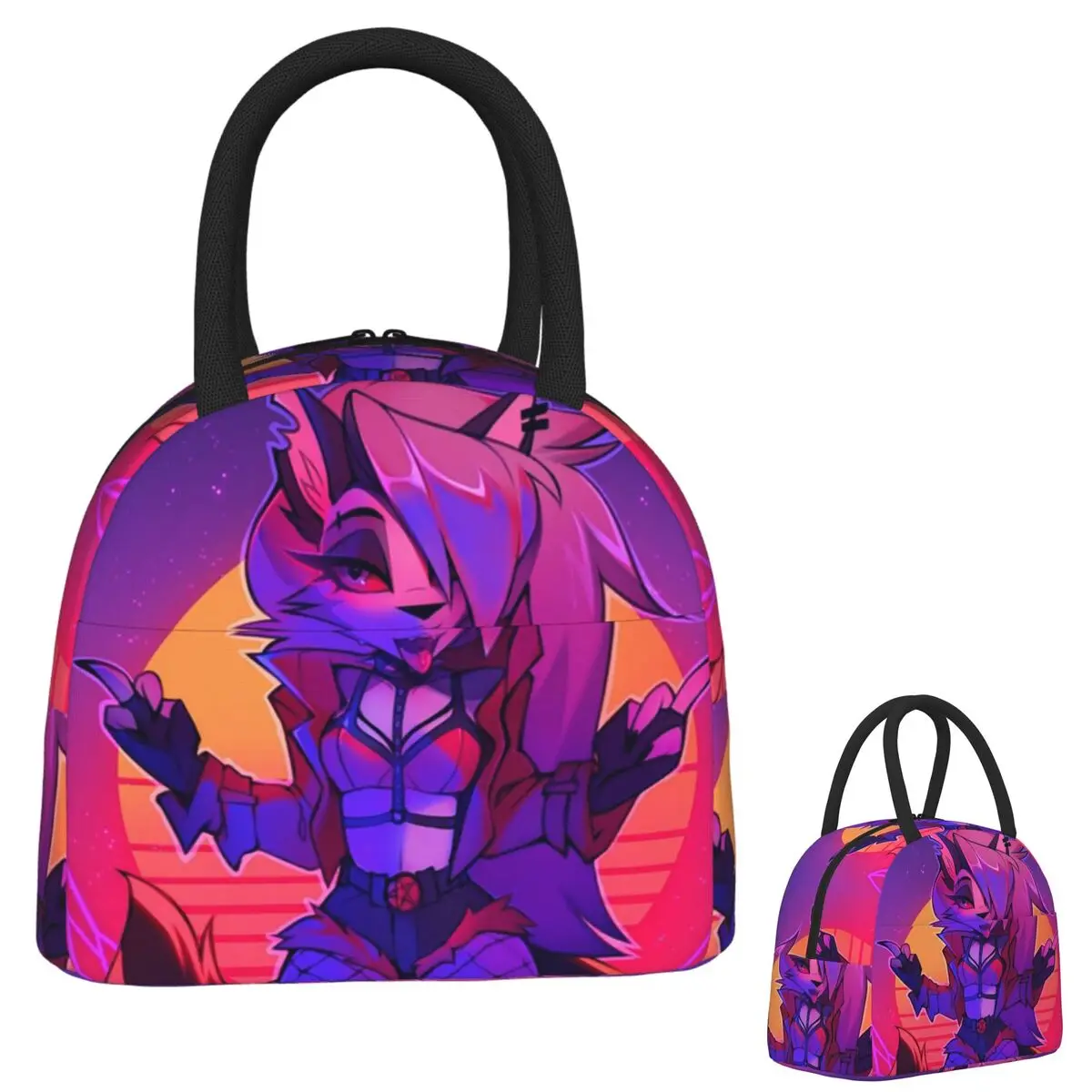 

Loona Collage Helluva Boss аниме сумки для обеда изолированная коробка для бенто водонепроницаемая сумка для обеда герметичные сумки для пикника термосумка