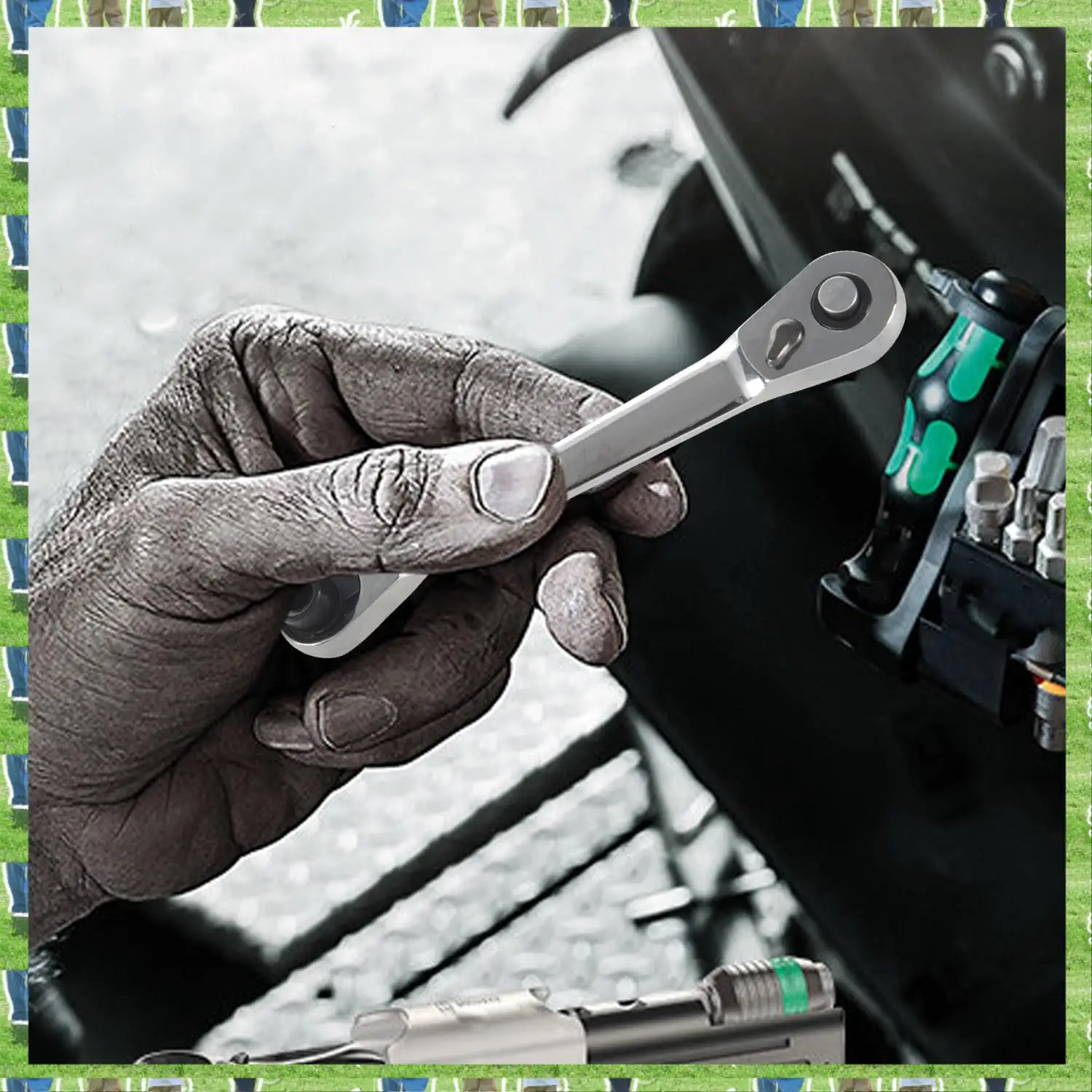 

FTS Mini Double Head Fast Ratchet Wrench Ratchet Wrench Bit Fast Socket Wrench Screwdriver Screwdriver Tool