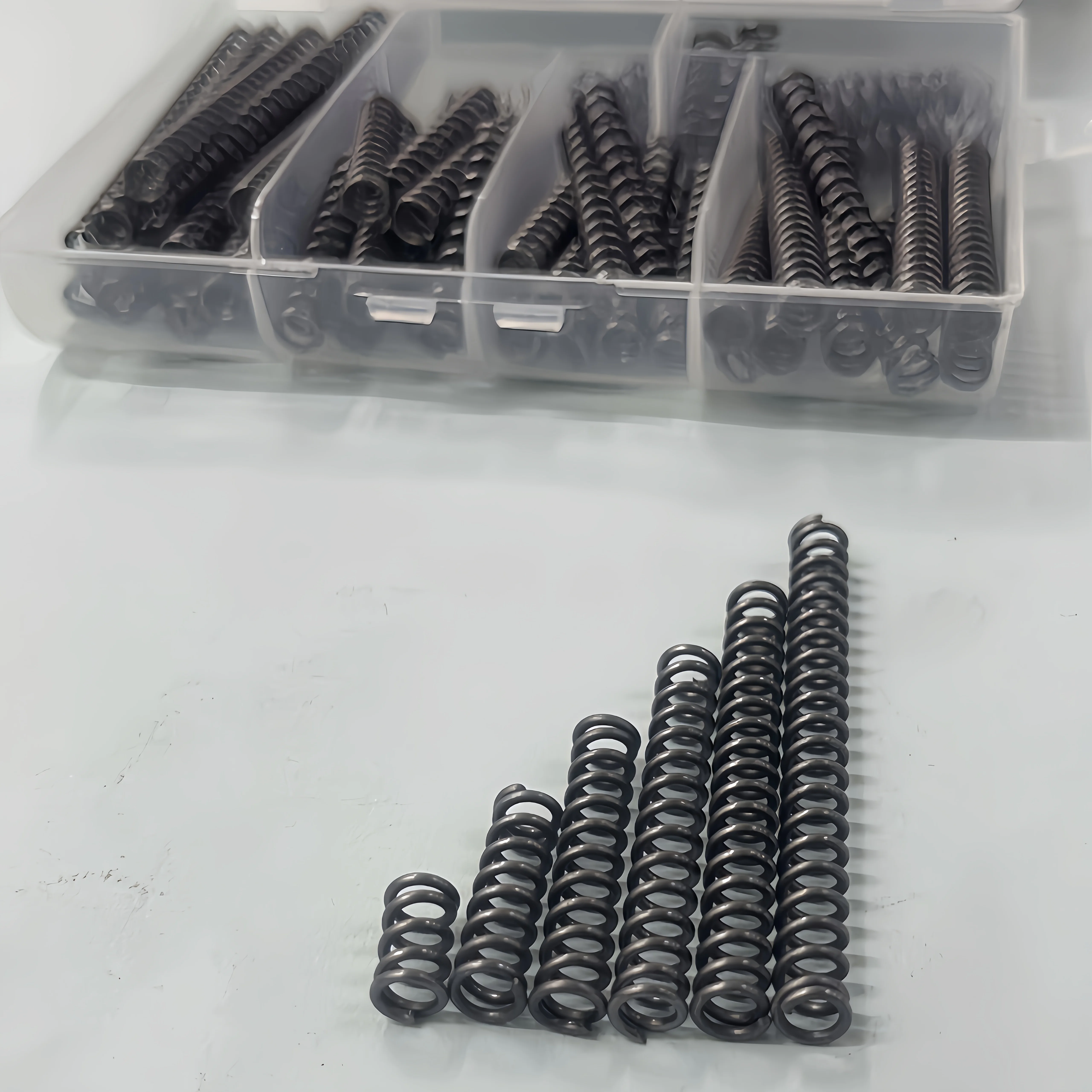 72Pcs 6-Size Compression Spring Kit - Shock Absorbing Reset Support, Moistureproof Storage, for Industry Hardware Electronics To