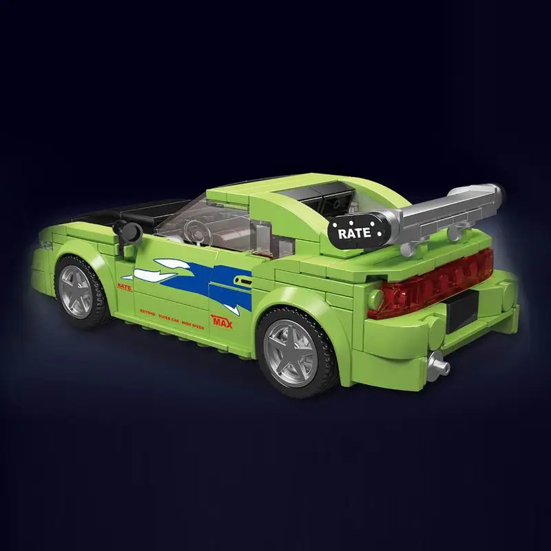 

27033 Гоночный спортивный автомобиль, модель 338 деталей, серия Speed Champion, MOC-конструктор, имитация зеленого суперкара, набор строительных блоков и кирпичиков, игрушки