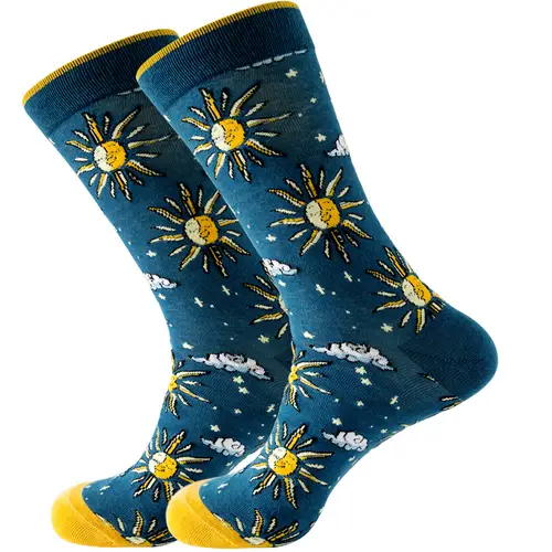 1 Pair New Happy Mens Socks Women Novelty Cartoon Sock Combed Cotton Funny Men's Big Size Crew Hip Hop Thick Long Socks - Image 23