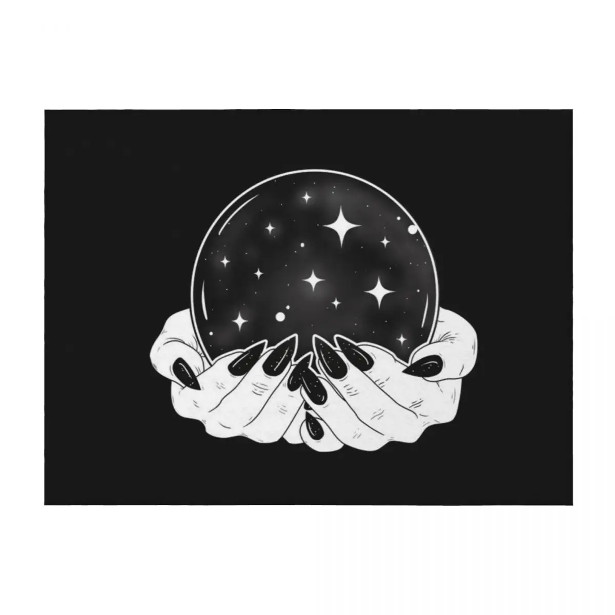 

Crystal Ball - Witch Hands Throw Blanket for winter Fashion Sofas Decorative Beds Beach Blankets