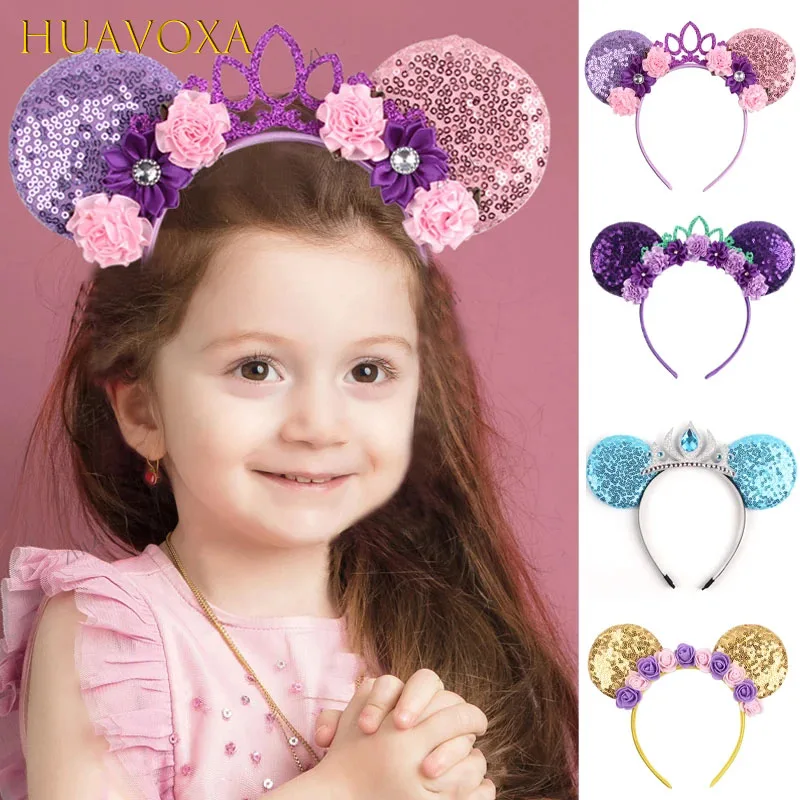 

10PCS/Lot Chic Flow Crown Mouse Ears Headband For Girl Birthday Party Cosplay Hairband Women Festival DIY Hair Accessories Mujer
