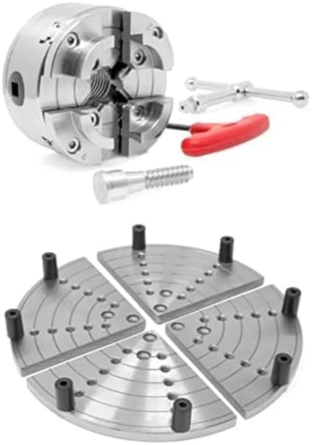 

Набор 4-кулачковых самоцентрирующихся токарных патронов с 8-дюймовыми губками для токарной обработки чаши, резьба 1 x 8TPI