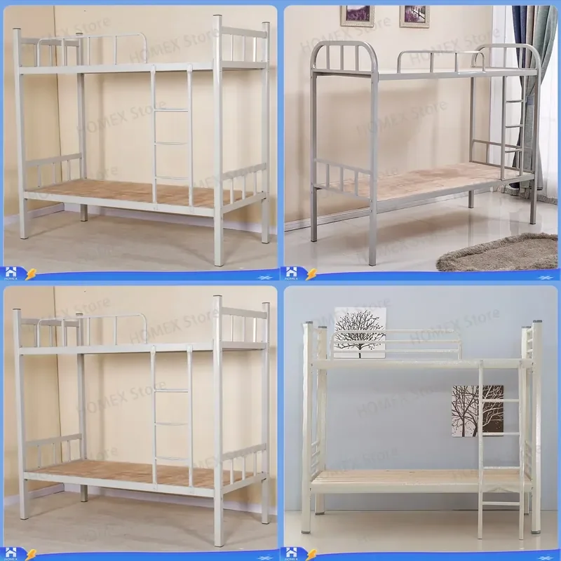 Heavy Duty Metal Bunk Bed Twin Over Twin Loft Bed Frame for Adults Students Dormitory Space Saving Steel Bunk Beds with