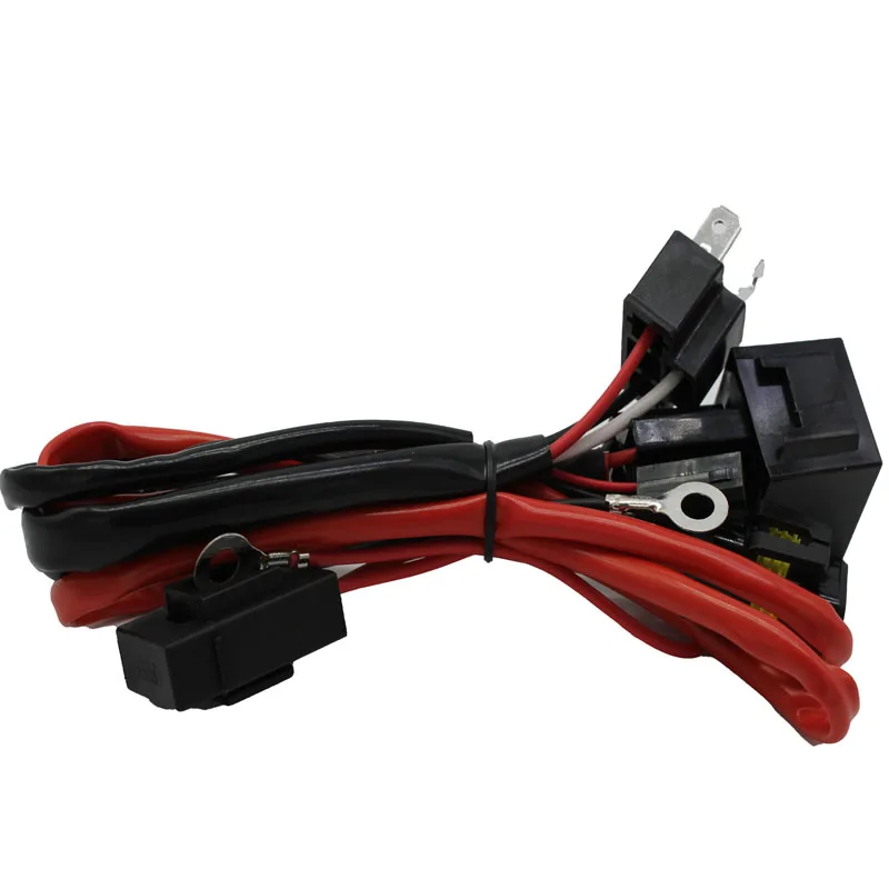 Motorcycle Headlight H4 BA20D Relay Wiring Harness hid LED Moto High/Low Beam Led Bulbs  Autobike Fog Lamp