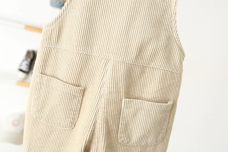 1-4Y Frühling Kinder Baby Kleidung Herz Stickerei Baby Jungen Mädchen Trägerhose Solide Overalls Cord Casual Hosenträger Outwear – Detail 11