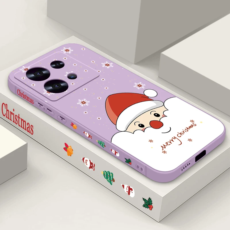 Handyhülle mit Weihnachtsmuster für Xiaomi Redmi Note 14 13 Pro Plus 5G 14 13 12 Pro 4G 11 Pro 5G, stoßfeste weiche TPU-Lanyard-Abdeckung