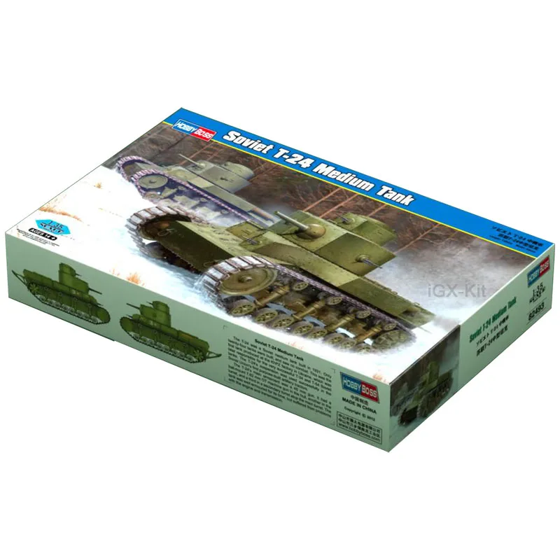 Hobbyboss 82493 1/35  Soviet T24 T-24 Medium Tank Vehicle Hobby Craft Toy Plastic Model Building Kit