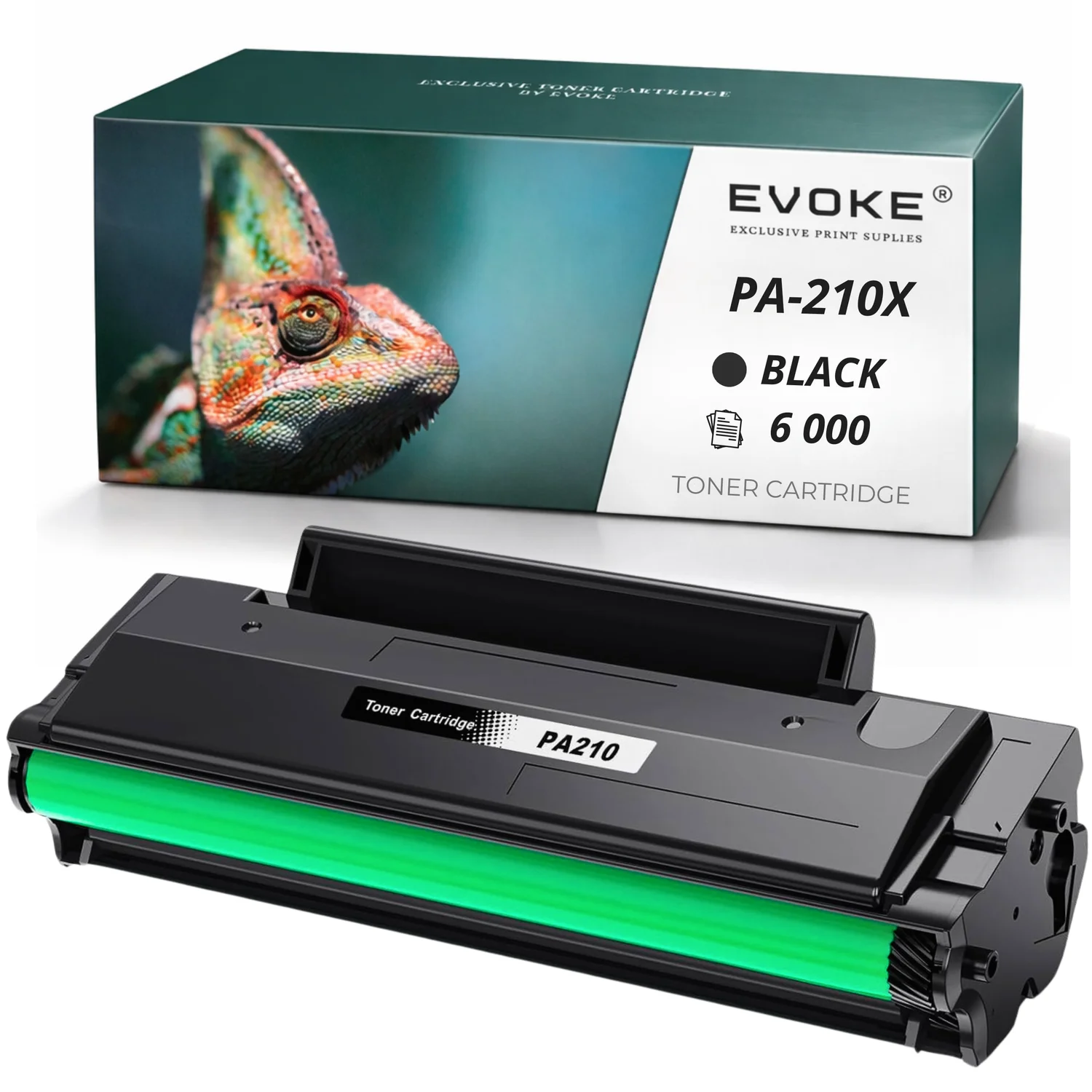 Evoke Compatibele Toner voor Pantum Pa-210X Pa210X Zwart 6000 Pagina's P2200 P2500W M6500 M6550Nw M6600Nw