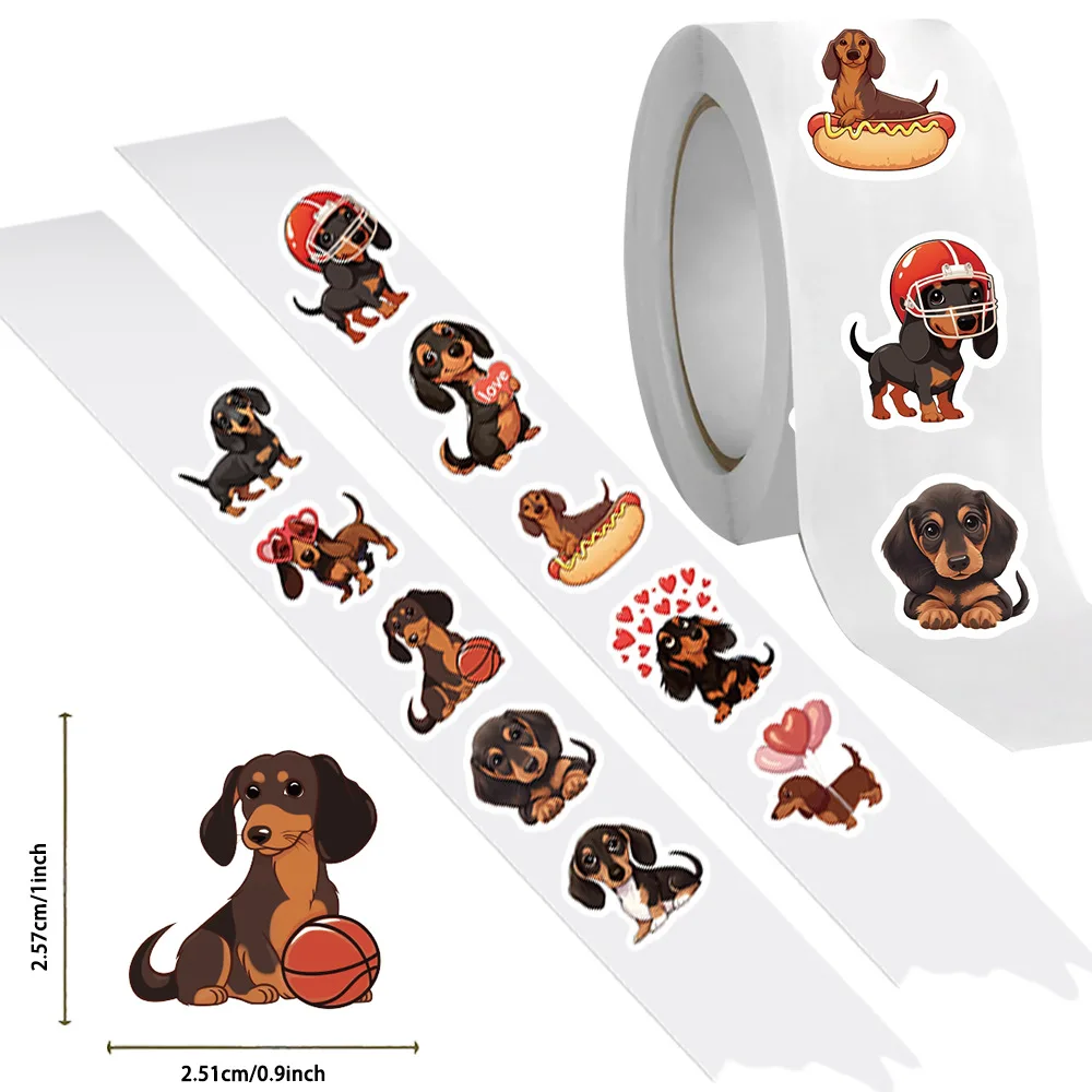 

500PCS/Roll Classic Cartoon Animal Roll Stickers Funny Kids Decal DIY Decor for Laptop Guitar Phone Notebook Stationery Kids Toy