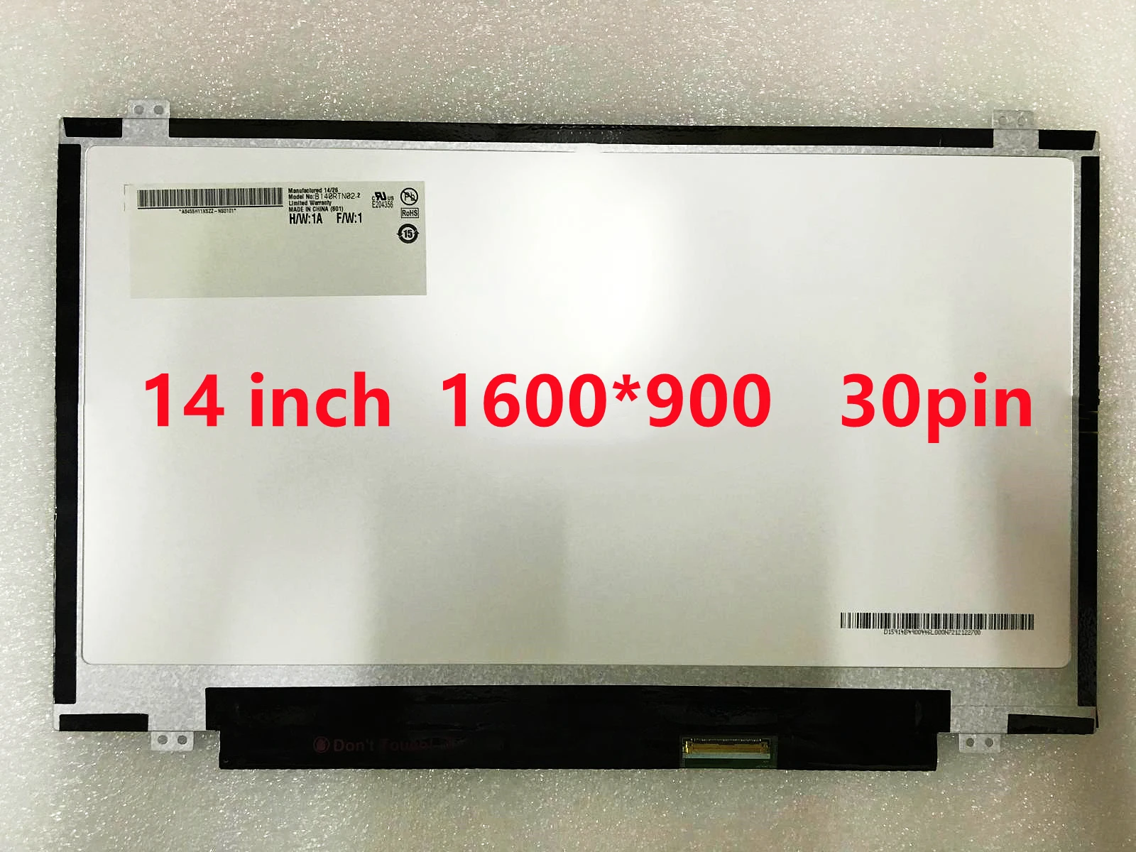 14 inch laptop LCD screen B140RTN03.0 B140RTN02.3 N140FGE-E32 LP140WD2-TPB1 N140FGE-EA2 LTN140KT13 1600x900 EDP 30pin