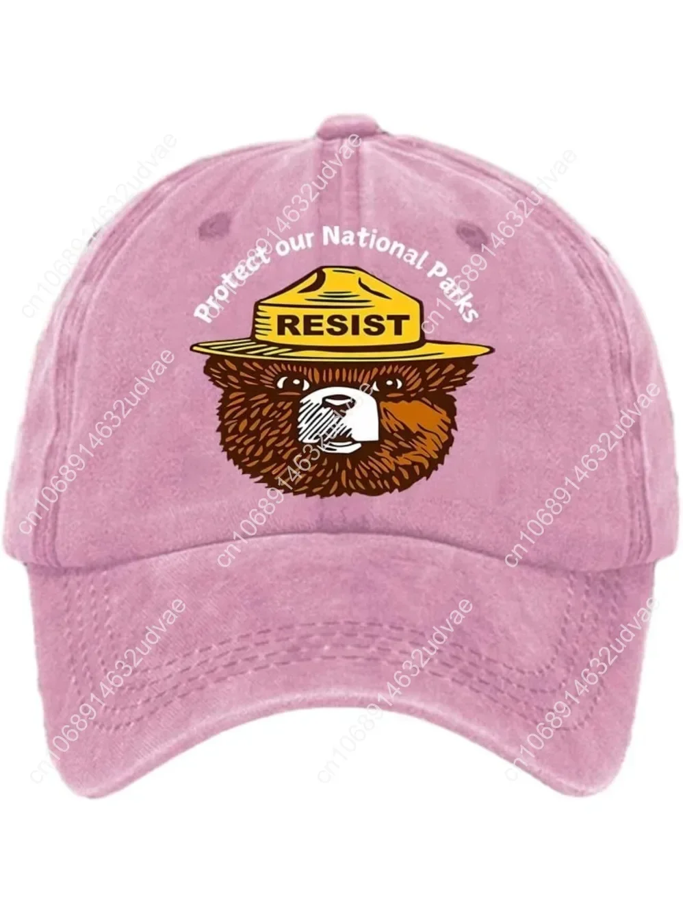 

Protect Our National Parks Hat Vintage Washed Cotton Graphic Resist Bear Baseball Caps Unisex
