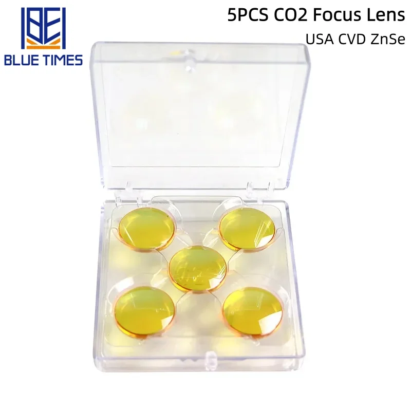 

Bluetimes 5PCS CO₂ Laser Focus Lens CVD ZnSe Dia 12/15/18/19.05/20/22/25/28mm For CO₂ Laser Engraving Cutting Machine