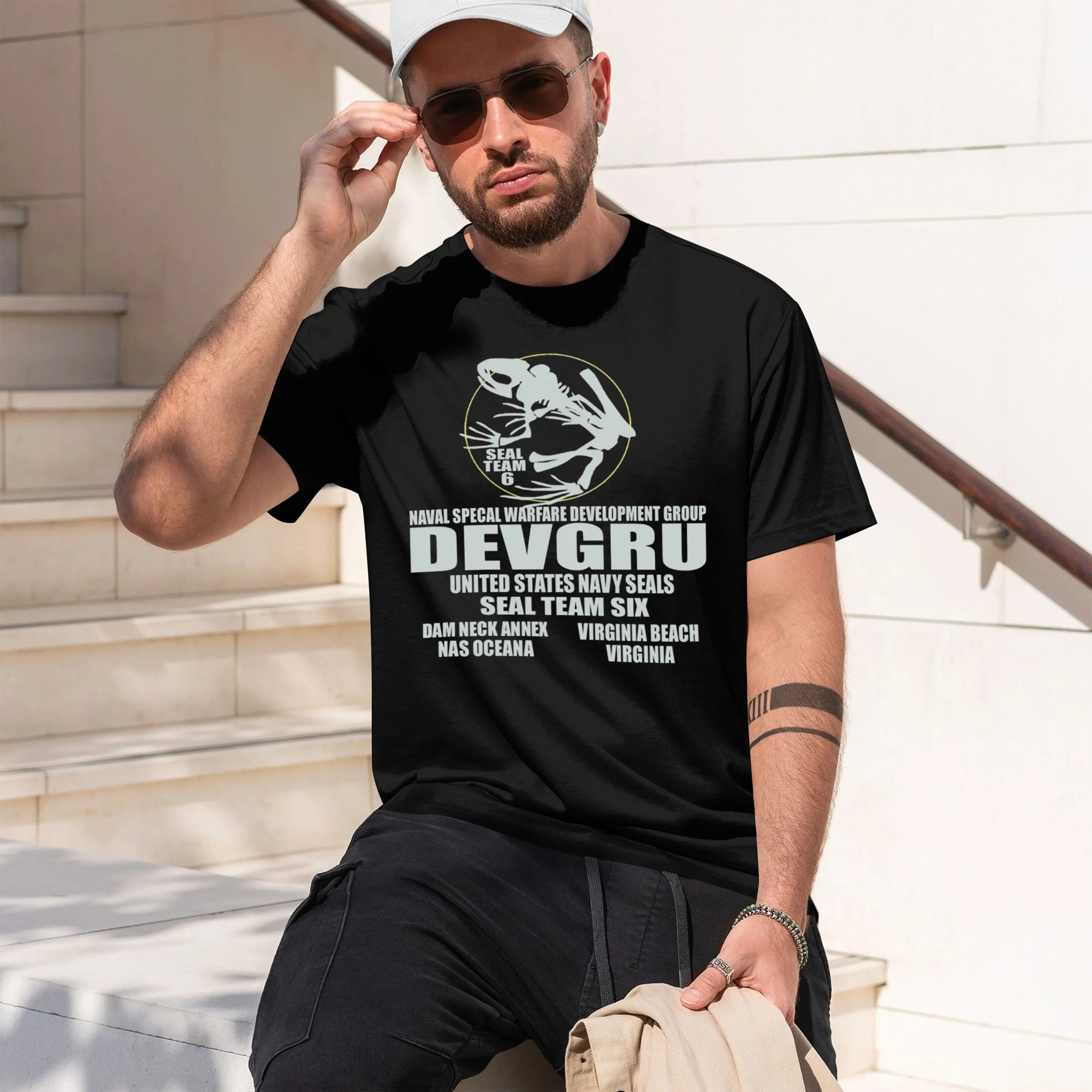 2026 New Model Naval SEALs DEVGRU 100% Cotton O-Neck Summer Short Sleeve Casual Mens T-shirt Seal Team 6 Six Skeleton T-Shirt Si