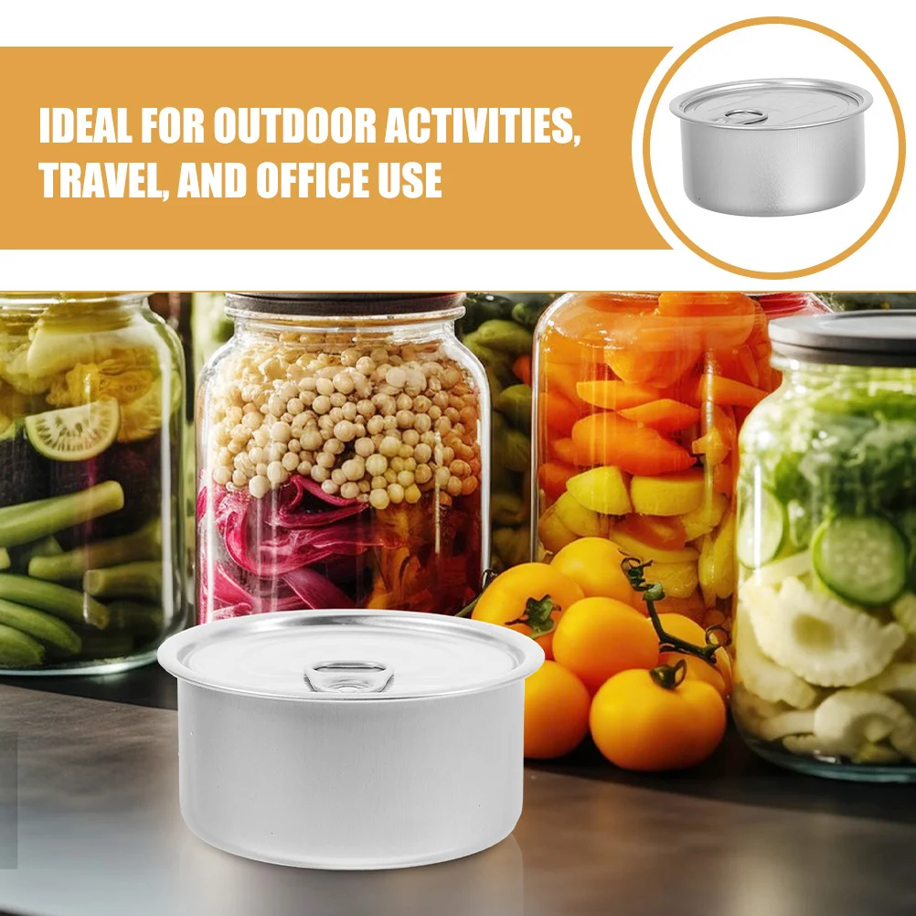 5pcs 180Ml Sealed Aluminum Can Easy Open Airtight Container For Tea Coffee Juice Storage Kitchen Pantry Office Outdoor Use