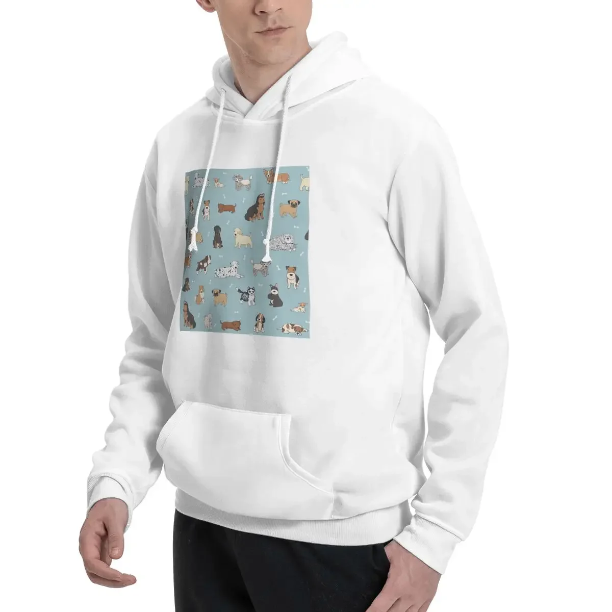 Puppy Dog Hoodies Men's Women Casual Pullover Sweatshirts Hip Hop Long Sleeve Streetwear Autumn Winter