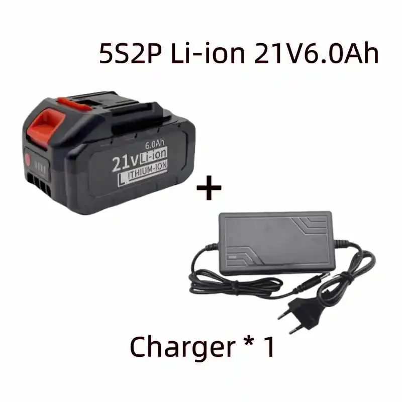 21V 6.0ah latest high current and high-power Li-ion battery for electric tools, suitable for BL1850, BL1840, BL1440 (196391-6)