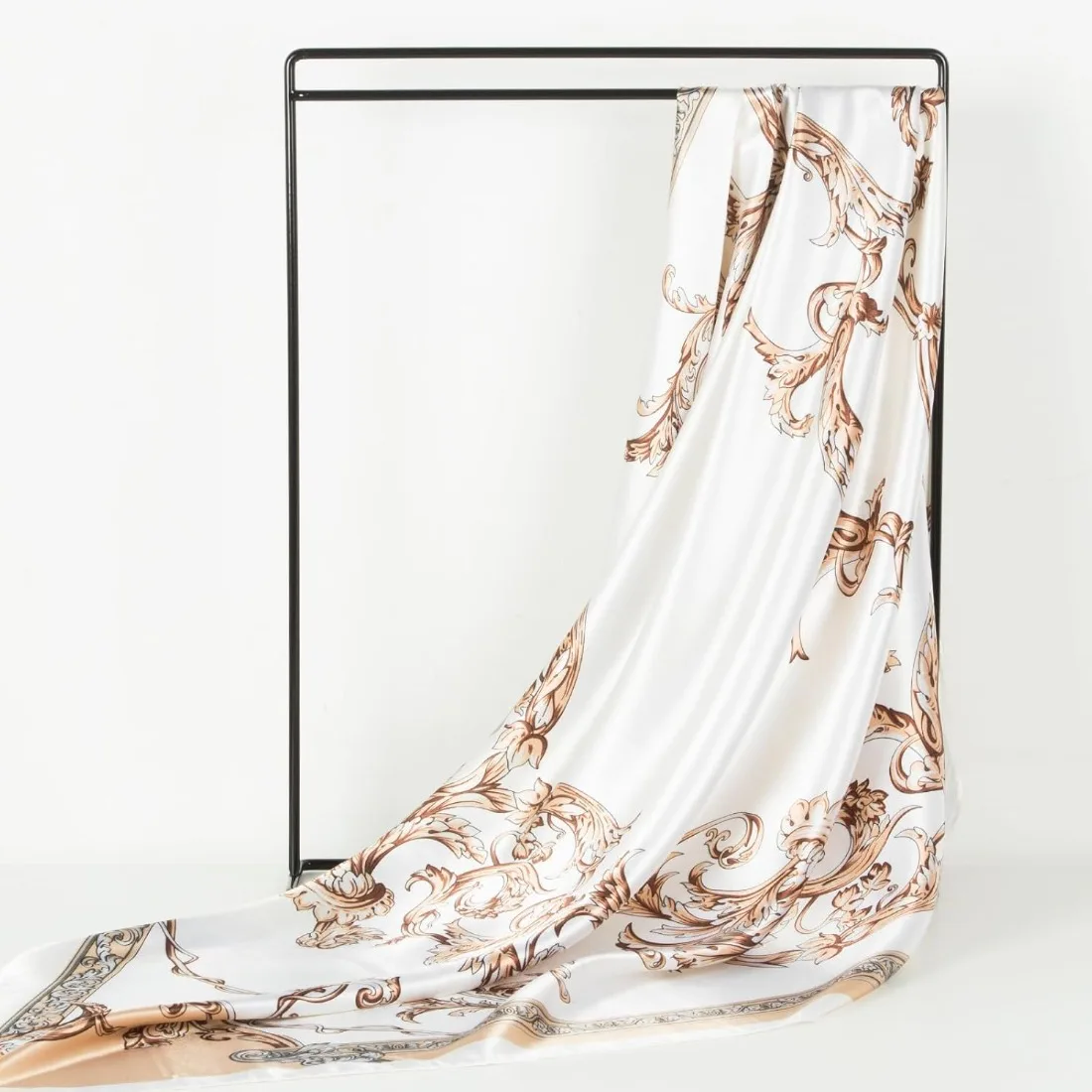 

Printed Satin Square Head Scarf Silk Like Soft Lightweight Bandana Multi-use Neck Wrap Sleeping Hair Cover Hijab Bag Tie Versatile Fashion Accessory for Women Daily Travel Outdoor Casual Hairstyle Protection Beauty Supplies