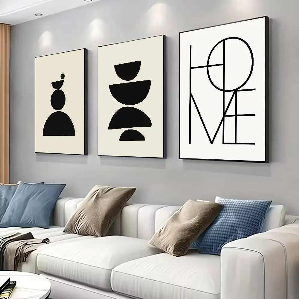 Abstract Boho Geometric Line Poster For Living Room, Bedroom, Office, Or Bar, Frameless, Indoor Use, Bedroom Wall Art.