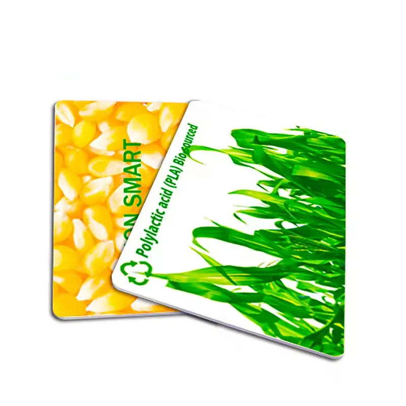 Customized RFID Corn Material Biodegradable PVC Card PLA Recyclable Material NFC Card Business Card Membership Card