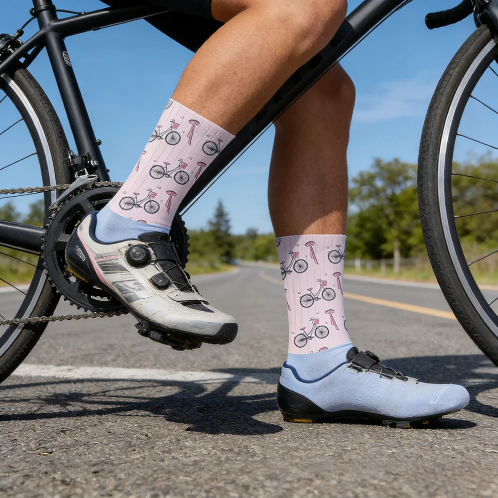 

Мужские и женские дышащие профессиональные велосипедные носки для гонок с противоскользящим силиконовым гелем, аэродинамические, для командных видов спорта, летние.