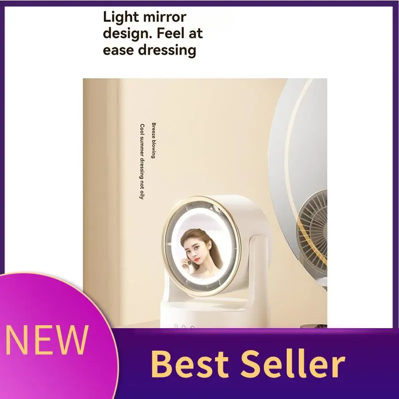 ABHI-New Desktop Fan Charging USB Live Streaming Lighting Fan With Shaking Head, Dormitory Fan, Home Desktop Fan
