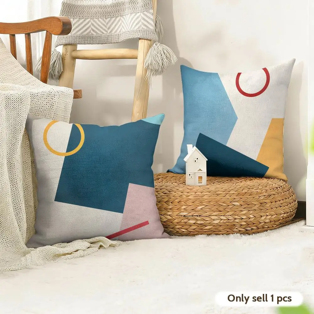 A-Adriano Oliveira art Cushion Cover Natural Linen Organic Fabric Double-Sided Printing Room Sofa Decor Pillow Case