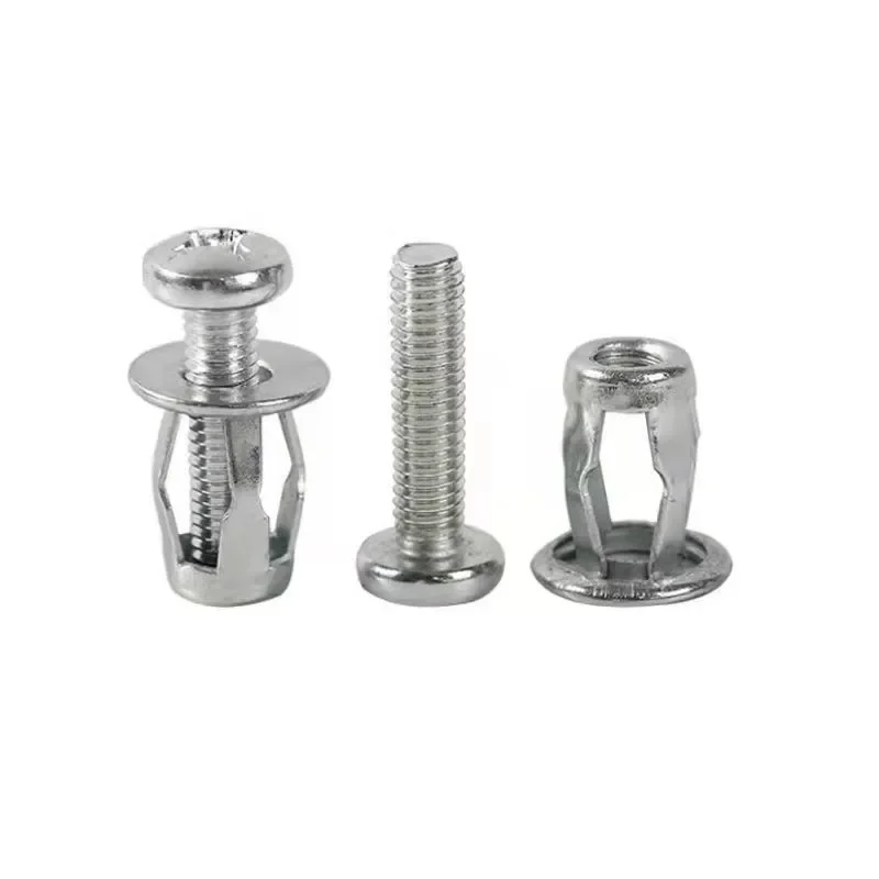 Petal Rivet Lock Nuts with Screw Fixed License Plate For Car Screw Iron Skin Car Metal Screw Jack Nuts for Hollow Wall