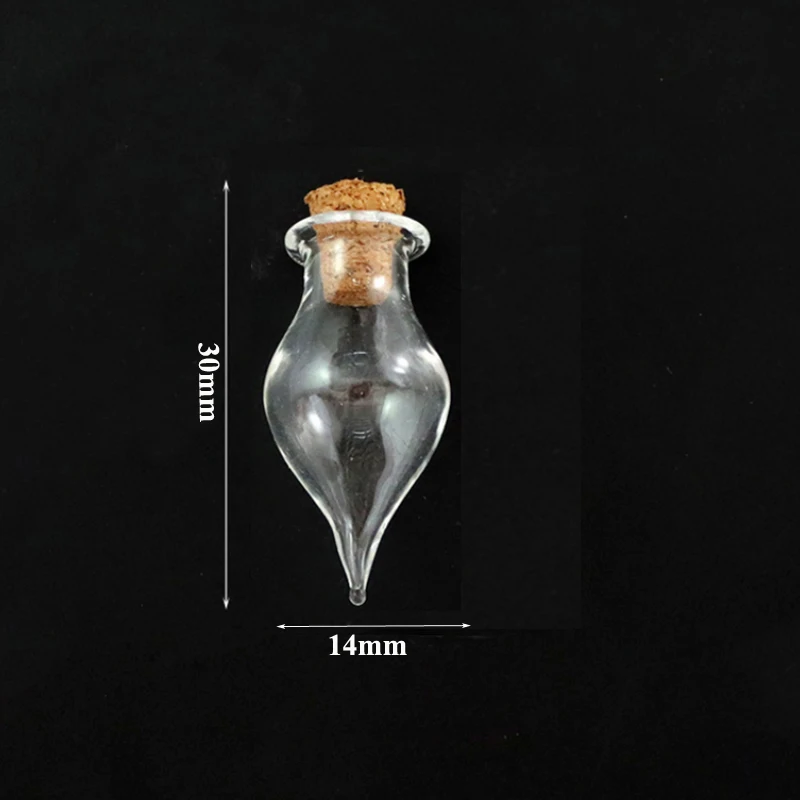 5-10 stücke Glas Mini Wishing Flasche Kork Flaschen Leere Probe Gläser Hause Dekoration DIY Schmuck Anhänger Kork Stopper lagerung Fläschchen – Detail 10