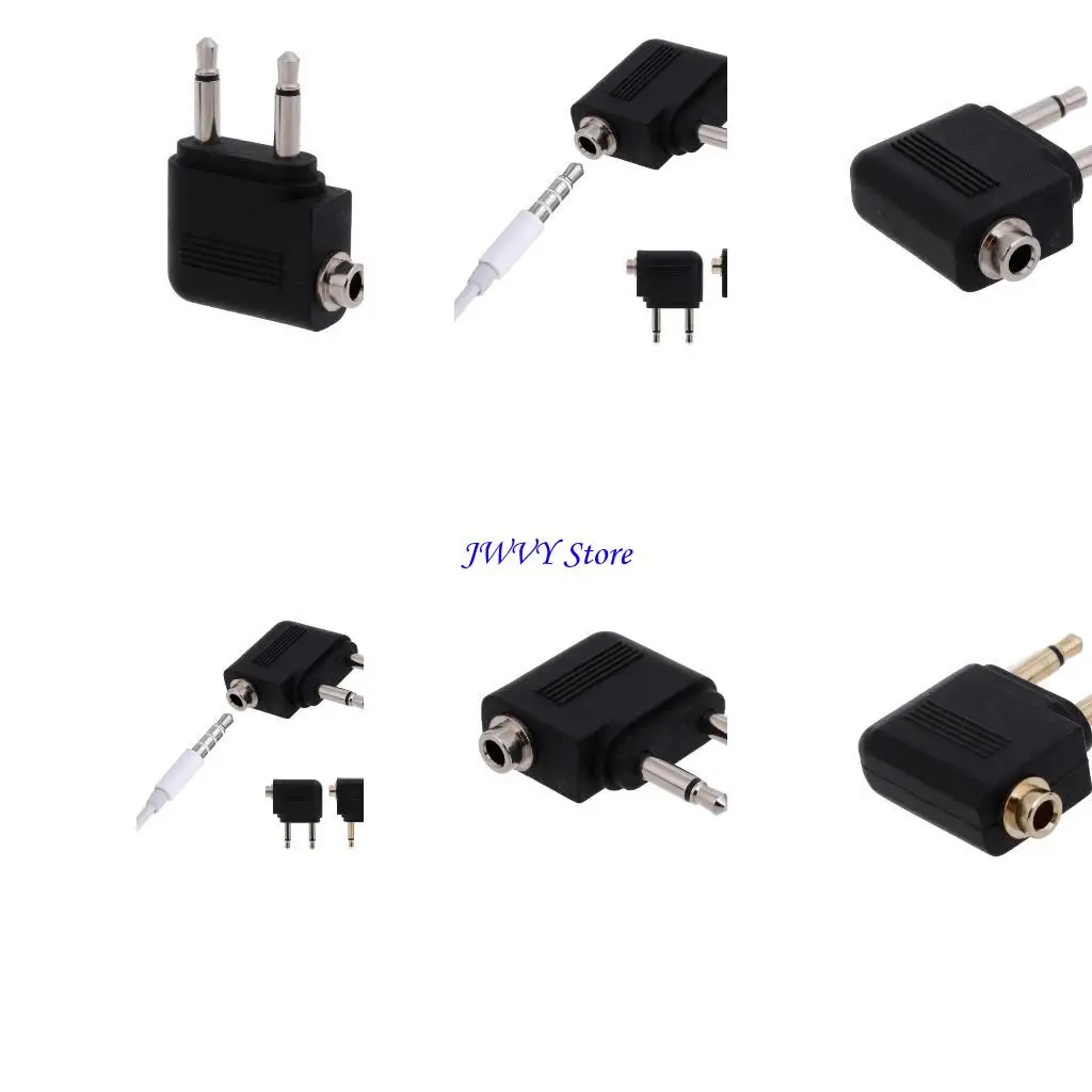 

573A Universal Aircraft Headphone/Earphone Socket Adaptors Gold-plated 3.5mm Mono Plugs to 3.5mm Stereo Port Adapters