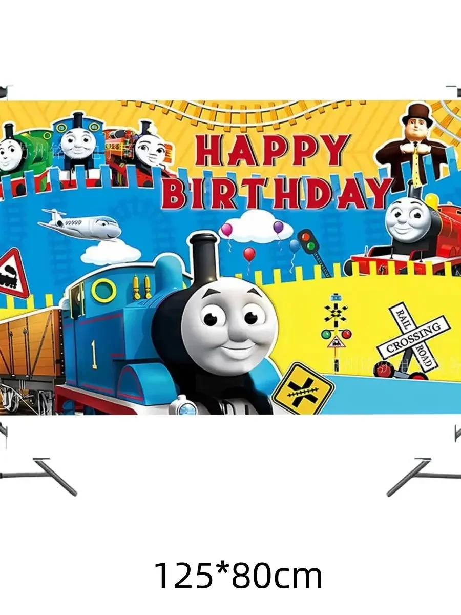 Thomas&Friends Train Birthday Party Balloon Decoration Set Disposable Tableware Banner Background Stationery Baby Shower Thomas