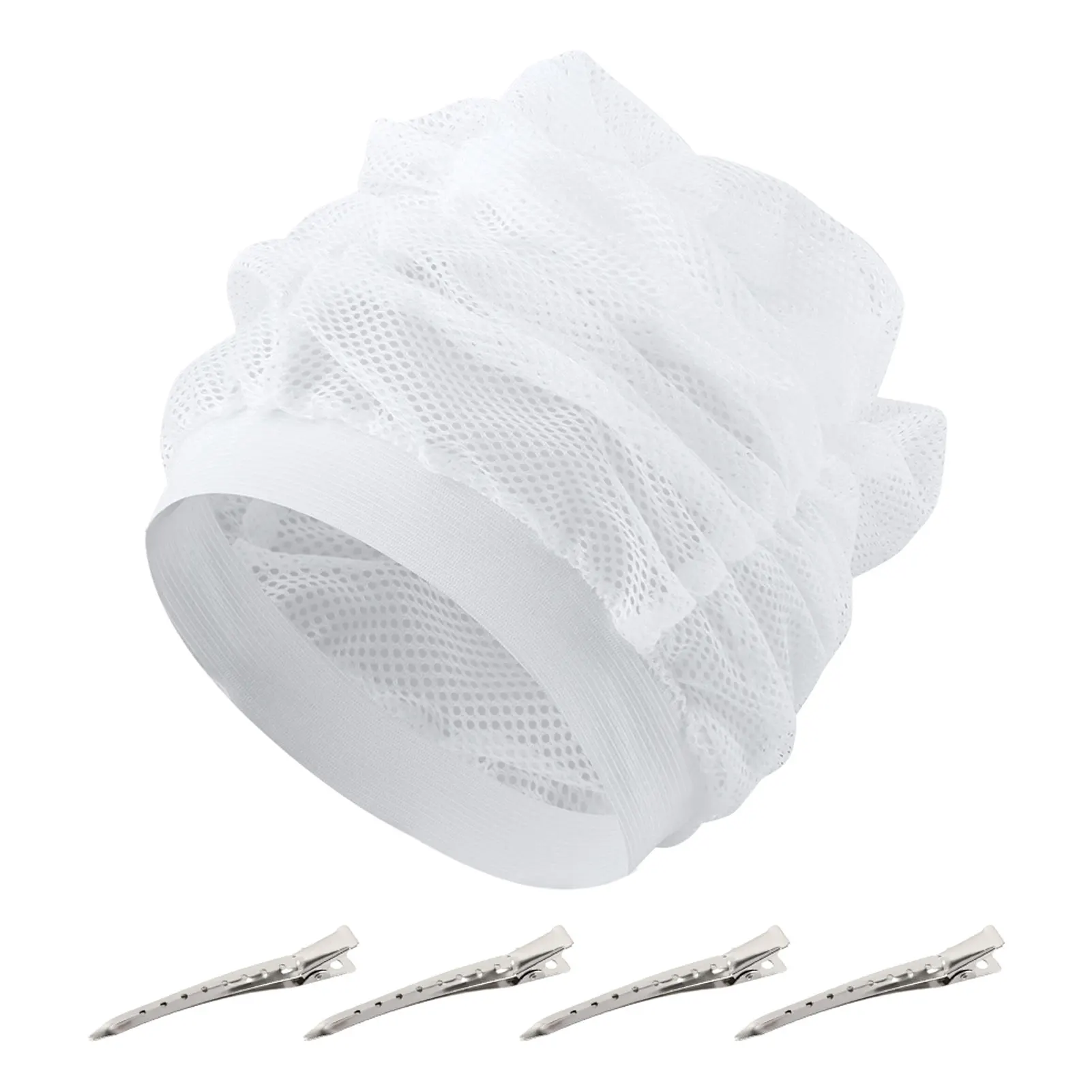 Duckbill Clip Home Net Plopping Cap Women Girls Bonnet Mesh Design For Drying Curly Hair Easy Clean Reusable Daily Salon