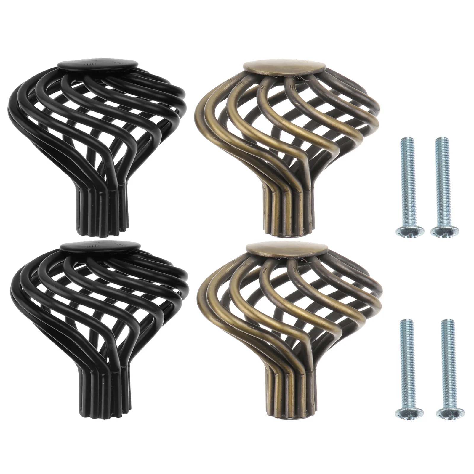 

4pcs Wardrobe Door Handles Iron-Nickel Alloy Cabinet Pulls Vintage Drawer Knobs For Home Decor American Style Improvement