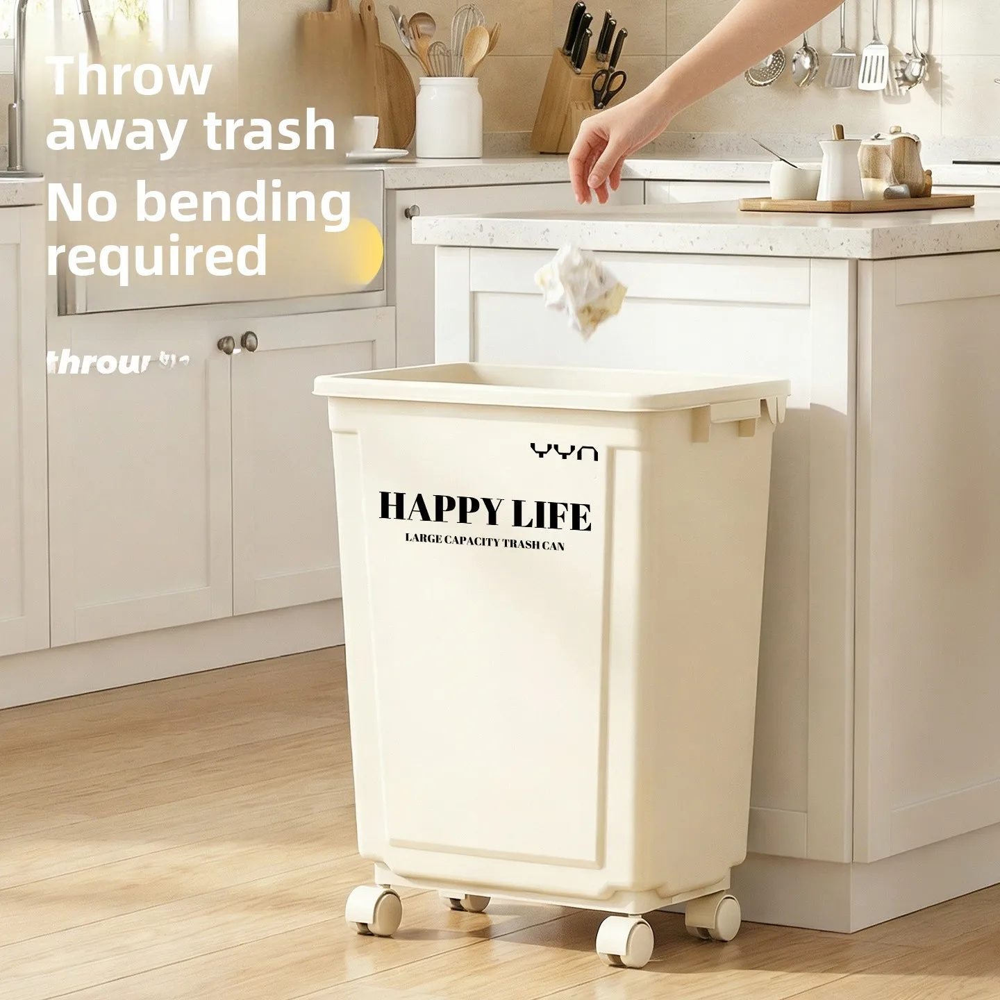 

Большая мусорная урна на колесах для дома, ресторана, туалета, коммерческого использования, офиса, легко перемещаемая модель