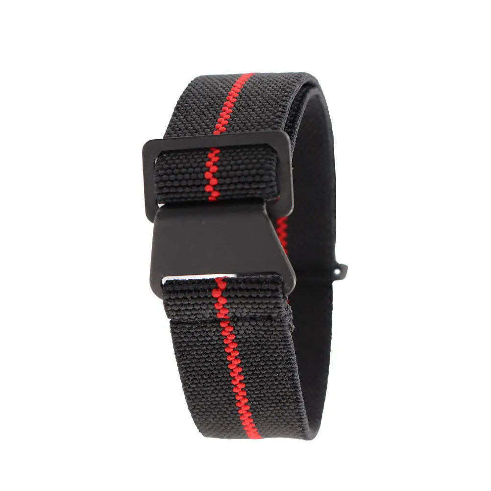 

1Pcs Red 20mm Nylon Watch Band Elastic Comfortable Quick-Dry Replacement Wristband for Watch Strap Nylon Watchband