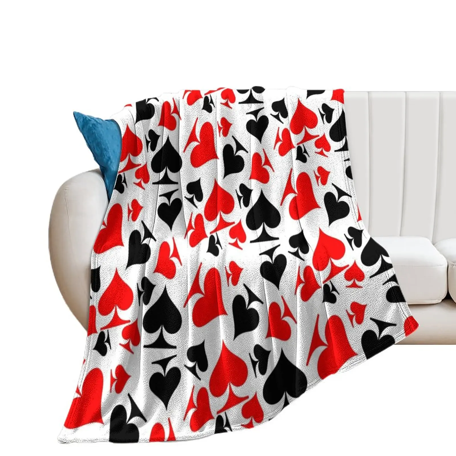 Poker Spades Throw Blanket Luxury Thicken Warm Sofa Quilt Blankets