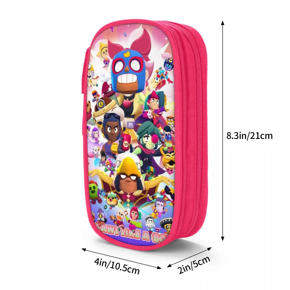 Imagem -03 - Lovely Brawled Game el Primo Pencil Case Pen Holder para Estudante Grande Armazenamento Lápis Bolsas Office Zipper Papelaria