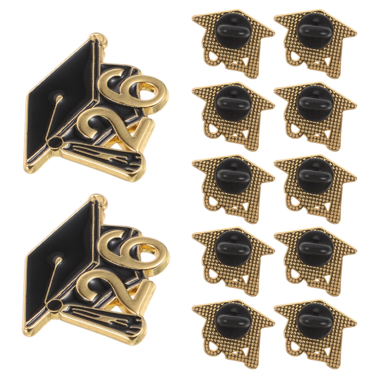 

12pcs Graduation Cap Pin 2026 Graduation Brooch Lapel Jewelry For Teachers Students Party Favor Decor - Backpack Brooch Pin