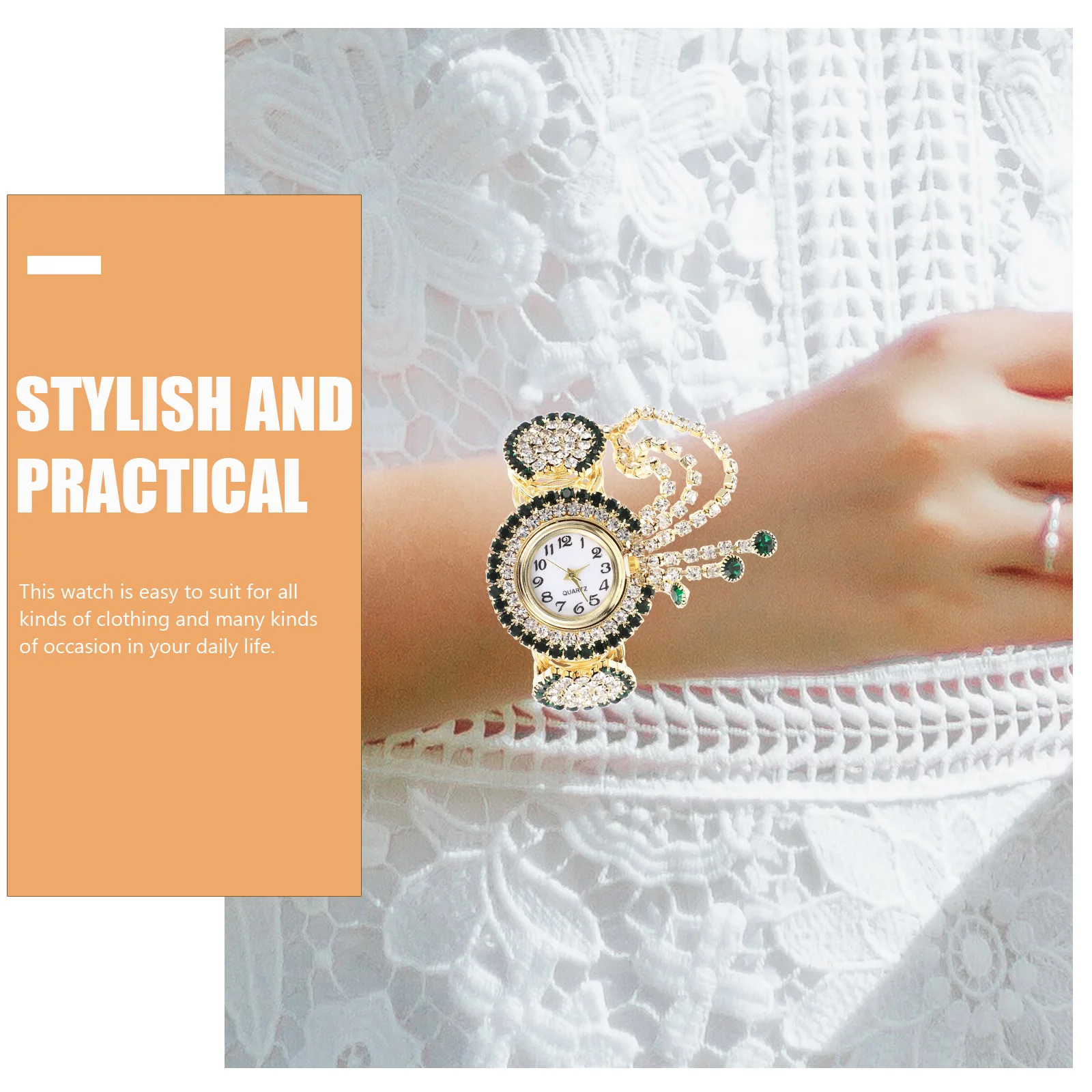

Women Quartz Watch Elegant Soft Alloy Band Decorative Wristwatch Fashionable Ladies Watch for Daily Wear Leisure Party School