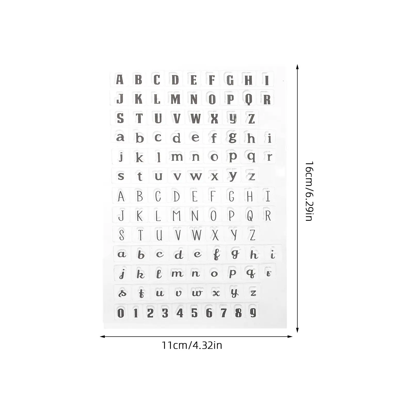 4Pcs Transparent Silicone Craft Stamps Clear Alphabet Stamps for Journaling Card Making Office DIY Scrapbooking Photo Album - view 6