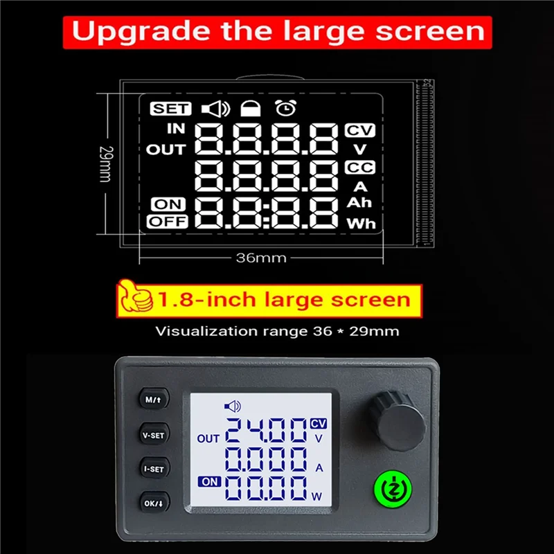 ABLL-قابل للتعديل 90 واط تيار مستمر تيار مستمر باك دفعة محول طاقة CC CV 0.5-36 فولت 5 فولت 6V12V24V وحدة الطاقة ينظم مختبر إمدادات الطاقة