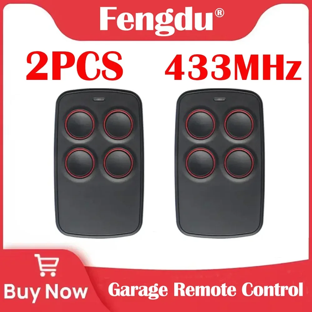 433MHZ Universal Wireless 2PCS Clone Remote Control Gate Garage Door Control Duplicator Portal Key
