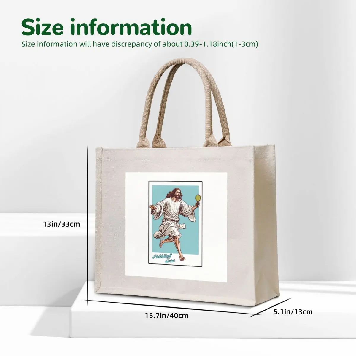 Pickleball Jesus Tote Bag custom bags shopping bag tote bags aesthetic