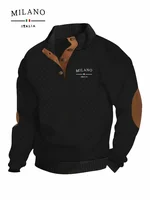 Henry Hoodie An Italian Milan Pattern Is a Warm Soft and Skin-Friendly Men's Autumn and Winter Pullover 2