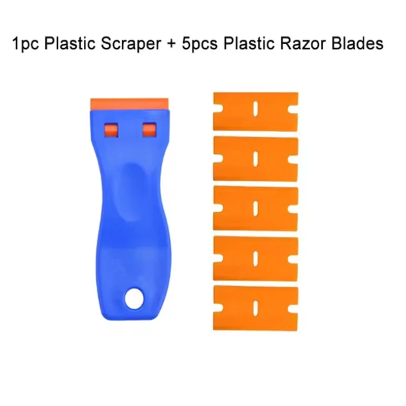 Scraper for Car Glass with Blades Window Glass Glue Sticker Remover Razor Blade Scraper to Clean Ceramic Hob Auto Squeegee Tool