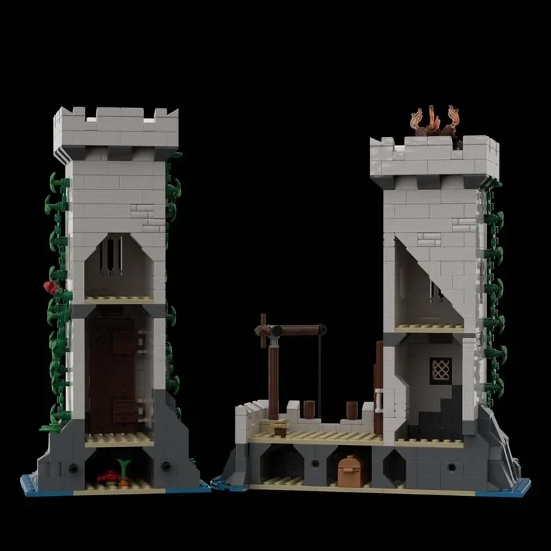 Coastal Outpost Model Medieval Castle Model 1404PCS Building Bricks Technology Modular Block Toys DIY Assembly Christmas Gifts