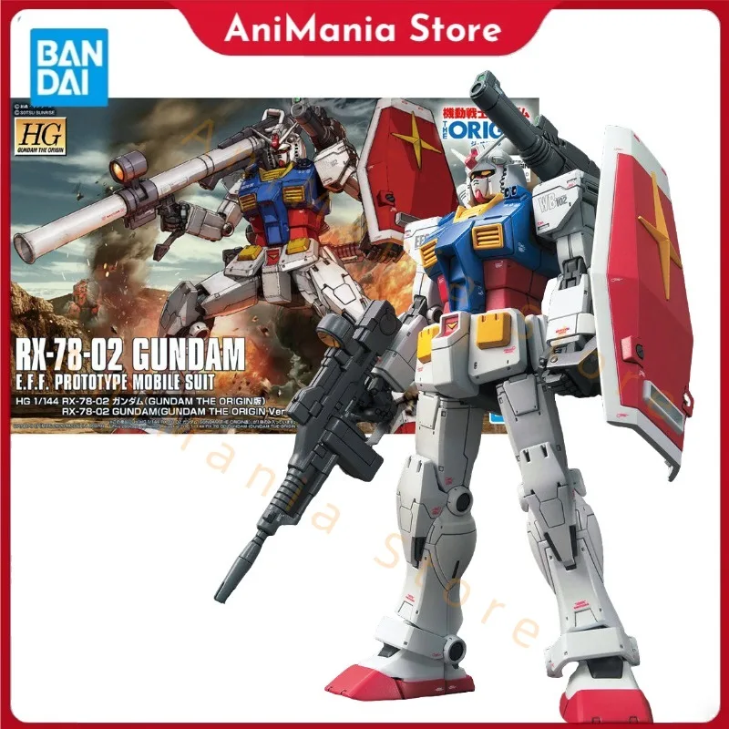 

Коллекционная модель Bandai HG 1/144 GTO RX-78-02 Gundam Mobile Suit, оригинальный конструктор, аниме-фигурки, коллекционные игрушки, подарки