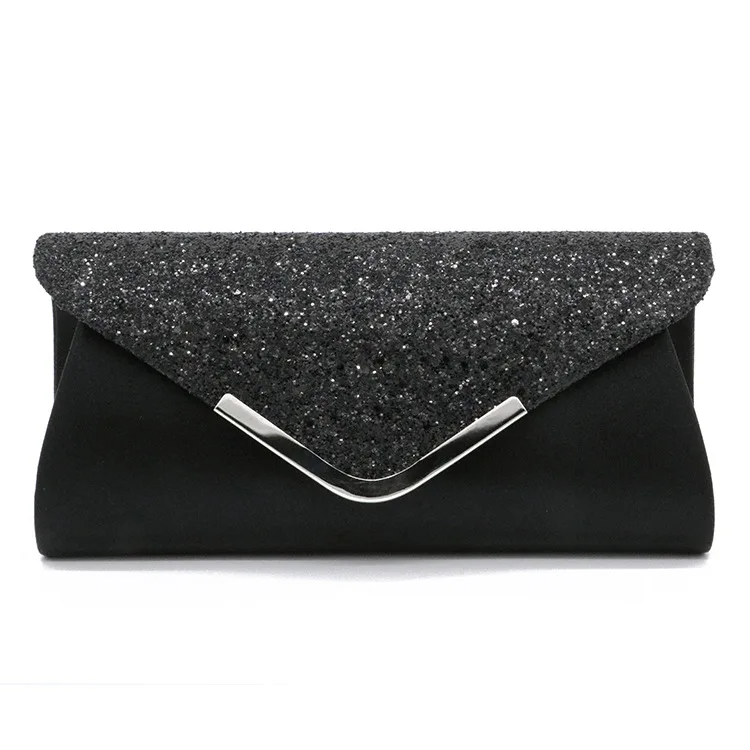 Women Envelope Evening Bag Glitter Ladies Chain Shoulder Bag Shiny Fashion Long Purse Girls Wedding Party Clutches Mini Handbag